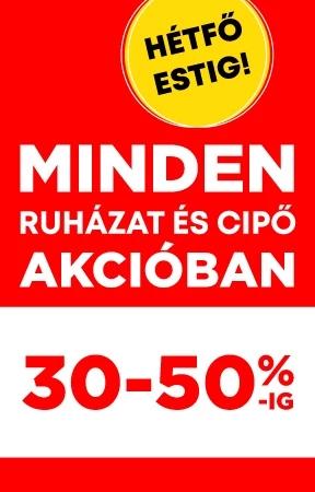 Minden akcióban -30-50%-ig