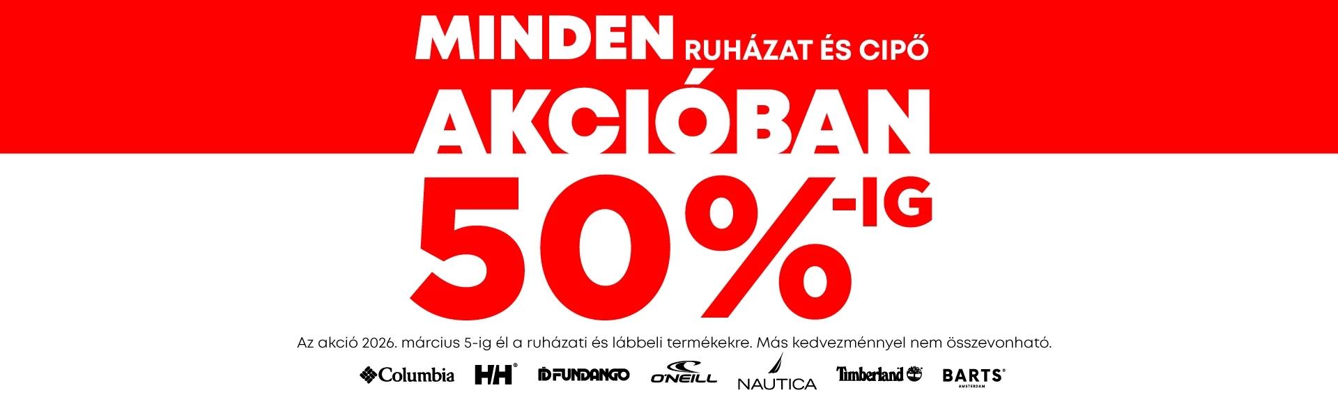 Minden akcióban -50%-ig