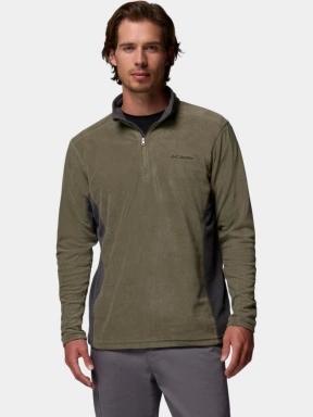 Columbia Klamath Range II Half Zip férfi polár pulóver zöld színben 1