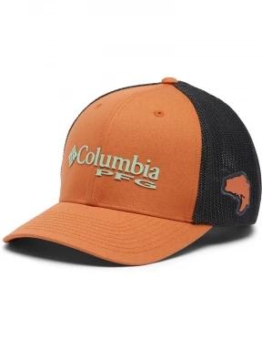 Columbia PFG Logo Mesh Ball Cap női baseball sapka narancssárga színben 1