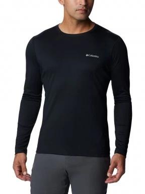 Columbia Zero Rules Long Sleeve Shirt férfi hosszú ujjú sport póló fekete színben 1