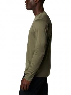 Columbia Zero Rules Long Sleeve Shirt férfi hosszú ujjú sport póló zöld színben 3