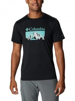 Columbia Zero Rules Short Sleeve Graphic Shirt férfi rövid ujjú sport póló fekete színben 1