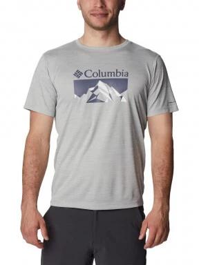 Columbia Zero Rules Short Sleeve Graphic Shirt férfi rövid ujjú sport póló szürke színben 1