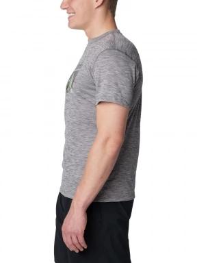 Columbia Zero Rules Short Sleeve Graphic Shirt férfi rövid ujjú sport póló szürke színben 3