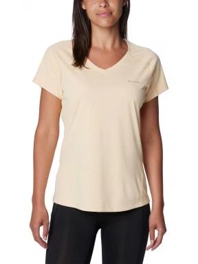 Columbia Zero Rules Short Sleeve Shirt női rövid ujjú sport póló sárga színben 1