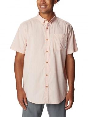 Columbia Rapid Rivers II Short Sleeve Shirt férfi rövid ujjú ing rózsaszín színben 1