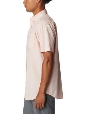 Columbia Rapid Rivers II Short Sleeve Shirt férfi rövid ujjú ing rózsaszín színben 3