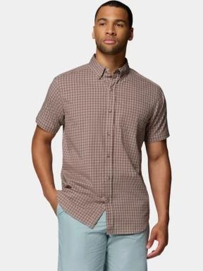 Columbia Rapid Rivers II Short Sleeve Shirt férfi rövid ujjú ing barna színben 1