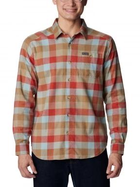 Columbia Cornell Woods Flannel Long Sleeve Shirt férfi hosszú ujjú ing piros színben 1