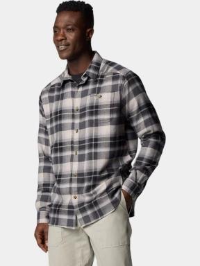 Columbia Cornell Woods Flannel Long Sleeve Shirt férfi hosszú ujjú ing szürke színben 3
