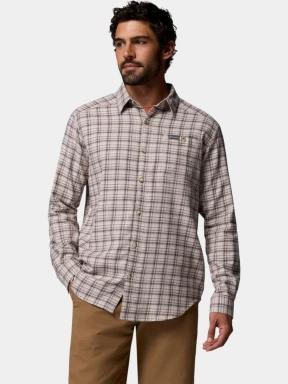Columbia Cornell Woods Flannel Long Sleeve Shirt férfi hosszú ujjú ing homok színben 1