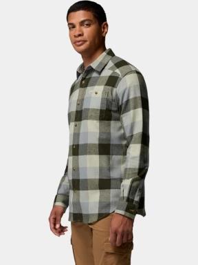 Columbia Cornell Woods Flannel Long Sleeve Shirt férfi hosszú ujjú ing zöld színben 3