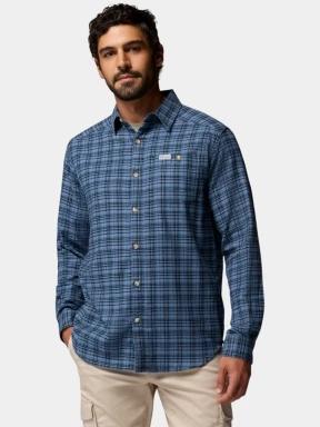Columbia Cornell Woods Flannel Long Sleeve Shirt férfi hosszú ujjú ing kék színben 1