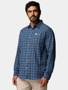 Columbia Cornell Woods Flannel Long Sleeve Shirt férfi hosszú ujjú ing kék színben 3