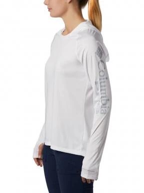Columbia Tidal Tee Hoodie női hosszú ujjú sport póló fehér színben 3