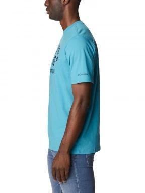 Columbia Csc Basic Logo Short Sleeve Shirt férfi rövid ujjú póló kék színben 3