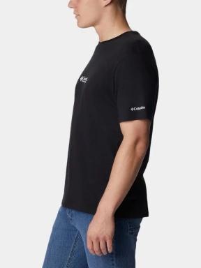 Columbia Csc Basic Logo Short Sleeve Shirt férfi rövid ujjú póló fekete színben 3