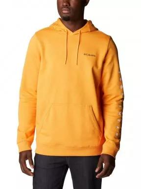 Columbia Csc Basic Logo II Hoodie férfi kapucnis pulóver sárga színben 1