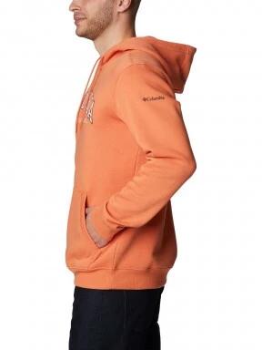 Columbia Csc Basic Logo II Hoodie férfi kapucnis pulóver narancssárga színben 3
