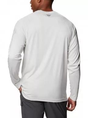 Columbia Terminal Tackle Heather LS Shirt férfi hosszú ujjú sport póló fehér színben 3
