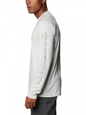 Columbia Terminal Tackle Heather LS Shirt férfi hosszú ujjú sport póló világoskék színben 3