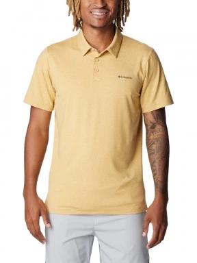 Columbia Tech Trail Polo férfi galléros póló sárga színben 1