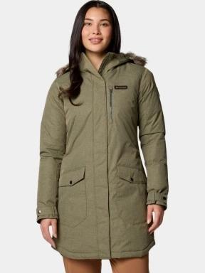 Columbia Suttle Mountain Long Insulated Jacket női télikabát zöld színben 1