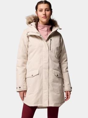 Columbia Suttle Mountain Long Insulated Jacket női télikabát homok színben 1