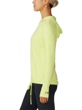 Mountain Hardwear Crater Lake Long Sleeve Hoody női kapucnis pulóver sárga színben 3