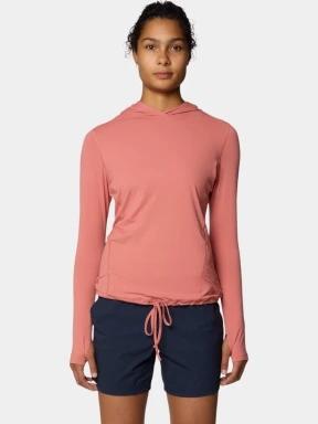 Mountain Hardwear Crater Lake Long Sleeve Hoody női hosszú ujjú sport póló piros színben 1