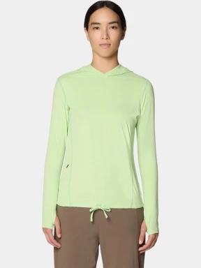 Mountain Hardwear Crater Lake Long Sleeve Hoody női hosszú ujjú sport póló zöld színben 1