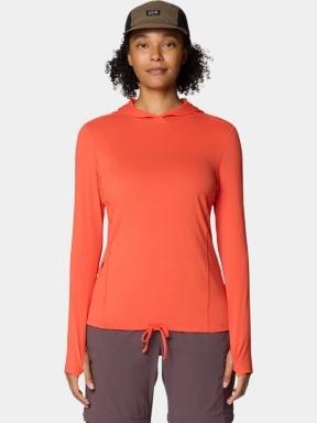 Mountain Hardwear Crater Lake Long Sleeve Hoody női hosszú ujjú sport póló piros színben 1