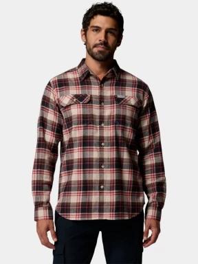 Columbia Flare Gun Stretch Flannel férfi hosszú ujjú ing bordó színben 1