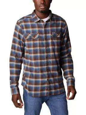 Columbia Flare Gun Stretch Flannel férfi hosszú ujjú ing barna színben 1