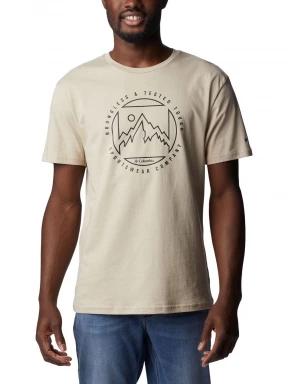 Columbia M Rapid Ridge Graphic Tee férfi rövid ujjú póló homok színben 1