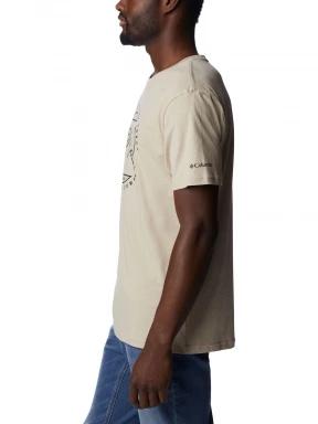 Columbia M Rapid Ridge Graphic Tee férfi rövid ujjú póló homok színben 3