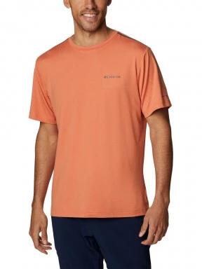 Columbia Tech Trail Crew Neck férfi rövid ujjú sport póló narancssárga színben 1