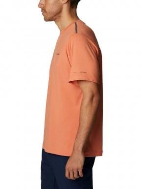 Columbia Tech Trail Crew Neck férfi rövid ujjú sport póló narancssárga színben 3