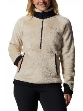 Mountain Hardwear Polartec High Loft Pullover női polár pulóver homok színben 1