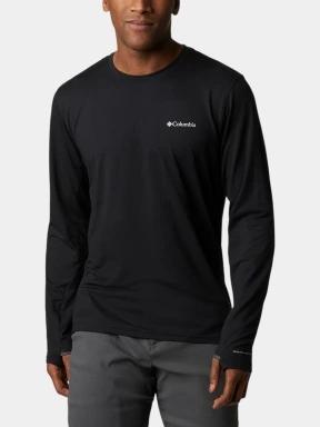 Columbia Tech Trail Long Sleeve Crew II férfi hosszú ujjú sport póló fekete színben 1
