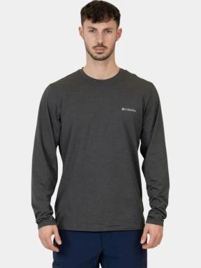 Columbia Tech Trail Long Sleeve Crew II férfi hosszú ujjú sport póló szürke színben 1