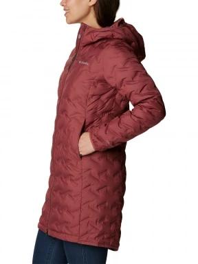 Columbia Delta Ridge Long Down Jacket női pehelykabát piros színben 3