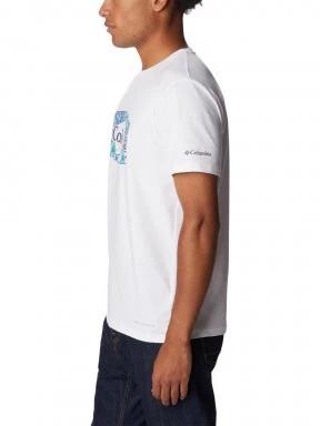Columbia Men'S Sun Trek Short Sleeve Graphic Tee férfi rövid ujjú sport póló fehér színben 3