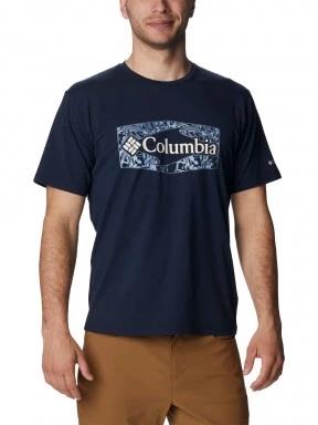 Columbia Men'S Sun Trek Short Sleeve Graphic Tee férfi rövid ujjú sport póló kék színben 1