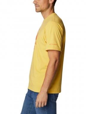 Columbia Men'S Sun Trek Short Sleeve Graphic Tee férfi rövid ujjú sport póló sárga színben 3