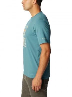 Columbia Men's Sun Trek Short Sleeve Graphic Tee férfi rövid ujjú sport póló zöld színben 3