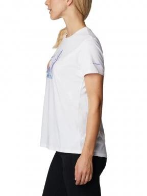 Columbia Sun Trek Ss Graphic Tee női rövid ujjú sport póló fehér színben 3