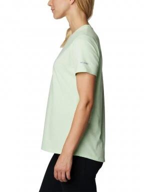 Columbia Sun Trek Ss Graphic Tee női rövid ujjú sport póló zöld színben 3