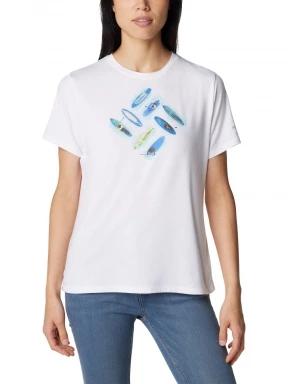 Columbia Sun Trek Short Sleeve Graphic Tee női rövid ujjú póló fehér színben 1